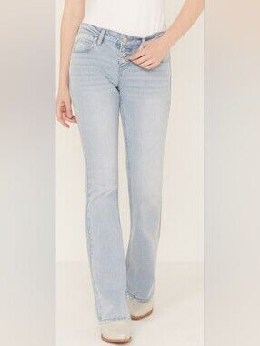 Shyanne Women Sz 30 Joni High Rise Trouser Stretch Denim Jeans Bootcut Flaired